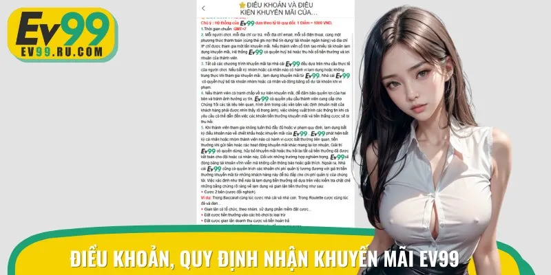 Các quy định quan trọng cần ghi nhớ trước khi tham gia khuyến mãi EV99
